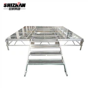 Palchi in alluminio per piattaforma acrilica per matrimoni